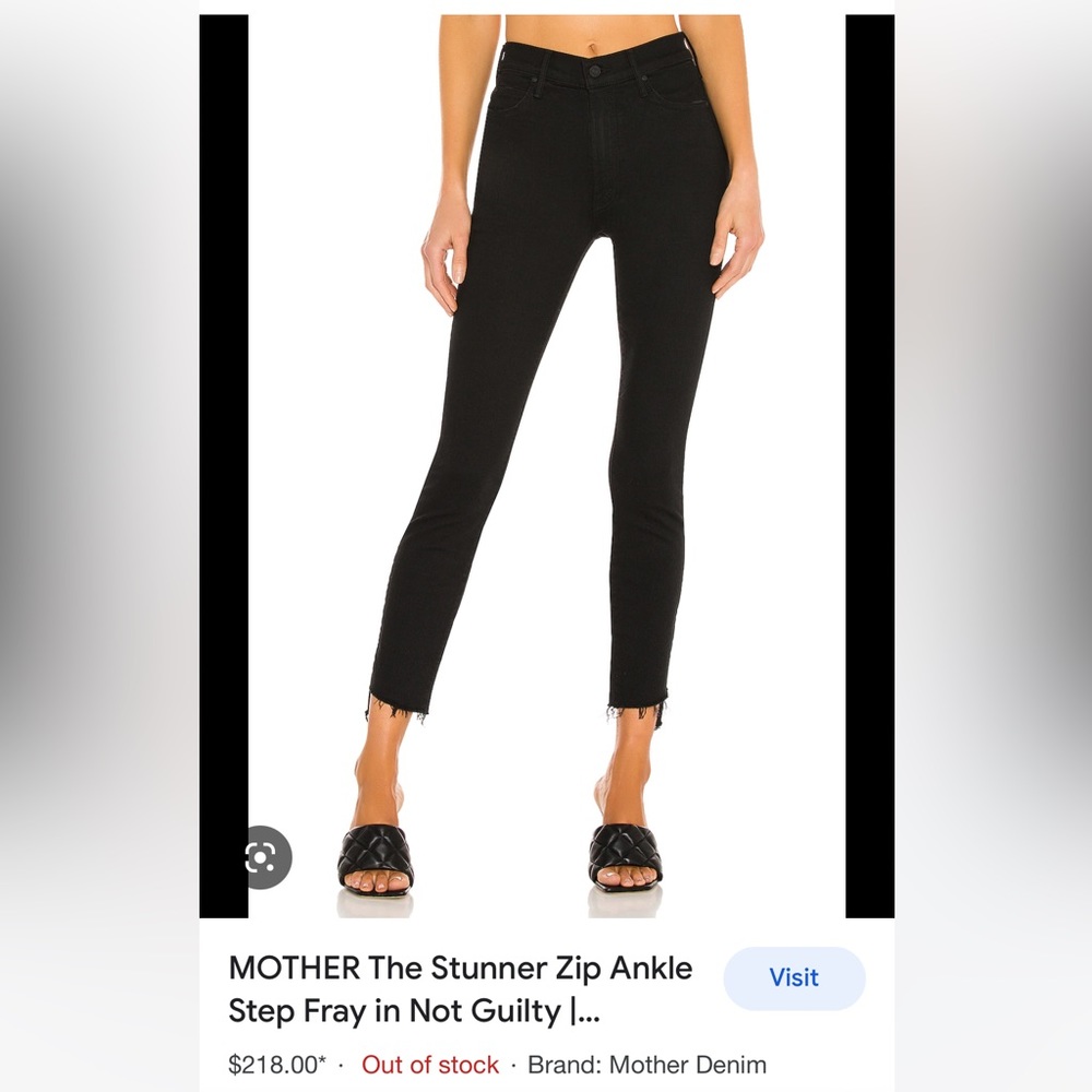 Mother Stunner zip ankle fray 27 Not guilty